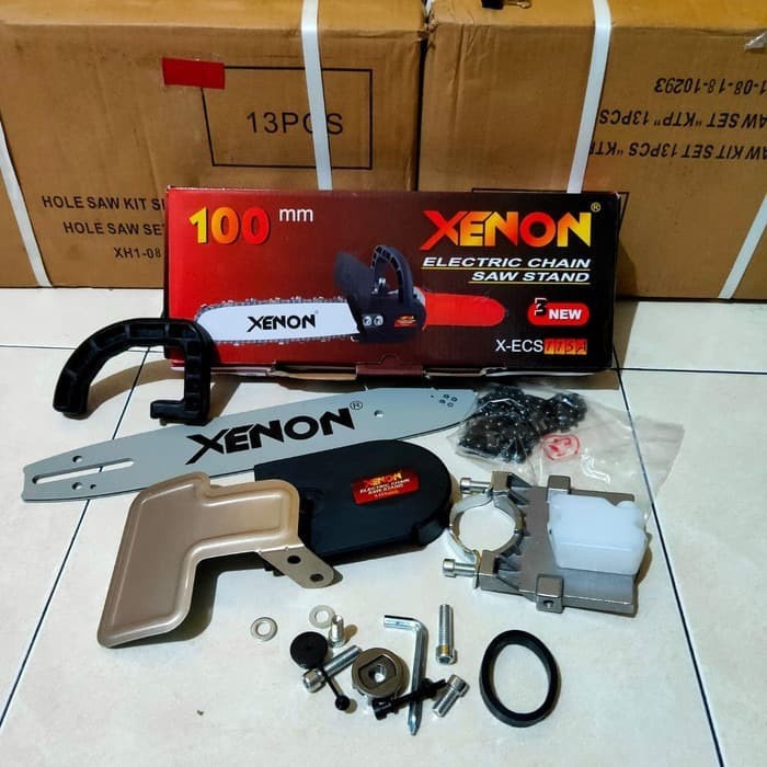 XENON ADAPTOR MINI CHAINSAW MESIN GERINDA DUDUKAN CHAIN SAW STAND 115A