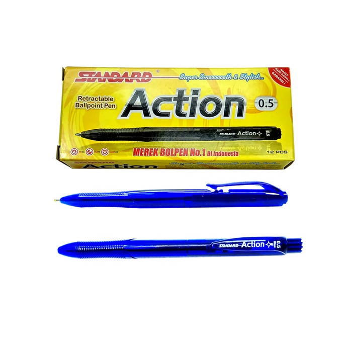 

STANDARD PEN ACTION ISI 12 PCS - Hitam