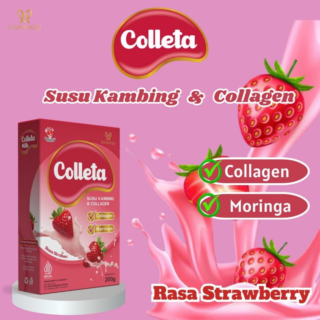 

[ AV - ETAWAMIL ] SUSU COLLAGEN Kolagen Milk Merawat Kulit & Wajah Rasa Stoberi Strawberry 200gr