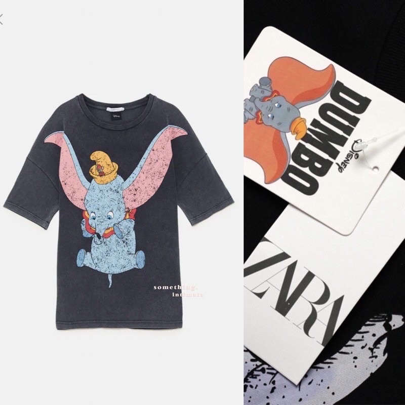 . Zara TRF Disney Dumbo Oversized BF Tshirt Baggy Boyfriend Tee Shirt Jastip Trafaluc Korean Oversize