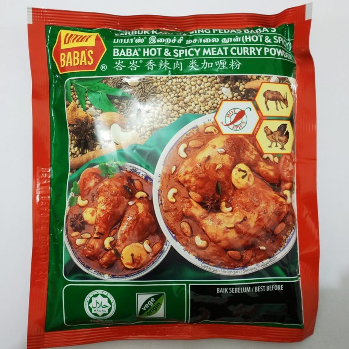 

Promo Bisa COD Baba Hot & Spicy Meat Curry Powder/ Bubuk Kari Panas & Pedas 250gr