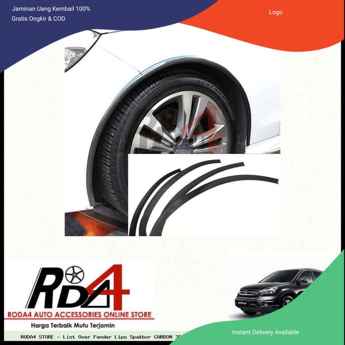 List Over Fender Lips Spakbor CARBON 3D All New CRV Aksesoris mobil