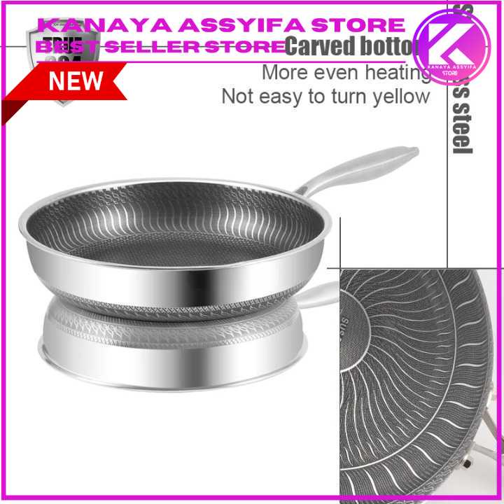 YS Cookware Wajan Penggorengan Frying Pan Stainless Anti Lengket - 316