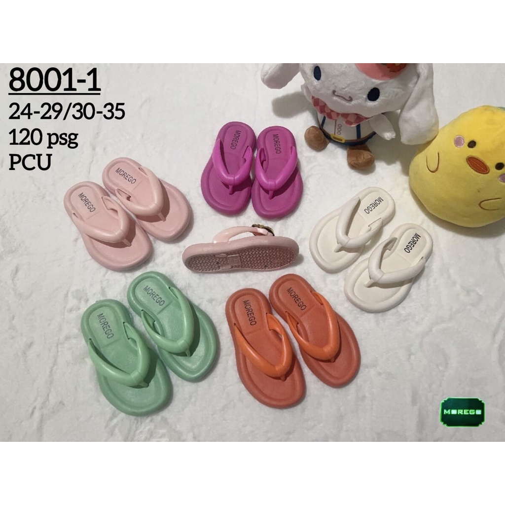 Sandal jelly anak perempuan lucu dan menggemaskan Polos Kekinian MOREGO 8001