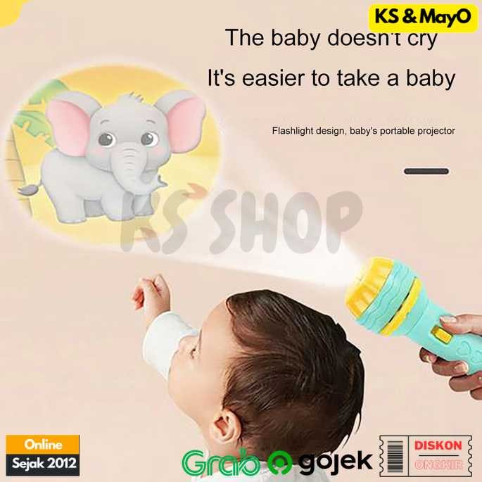 Mainan Anak Dalam Gelap Toddi Senter Lampu Proyektor Mini