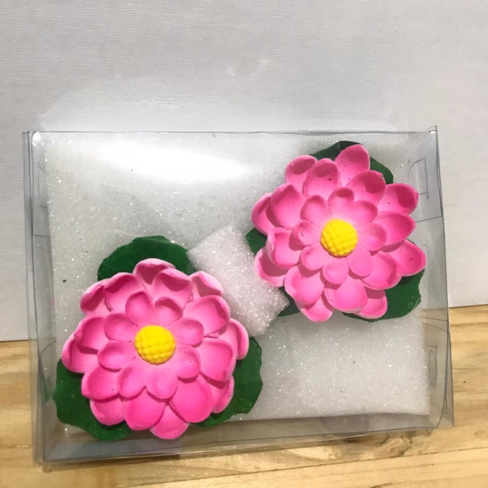 

New Produk GUMPASTE BUNGA LOTUS TERATAI BESAR ISI 2 HIASAN DEKORASI KUE IMLEK