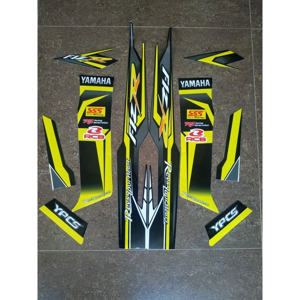 STRIPING STIKER LIS BODY MOTOR YAMAHA FIZ R F1ZR KUNING HITAM VARIASI SPESIAL EDITION