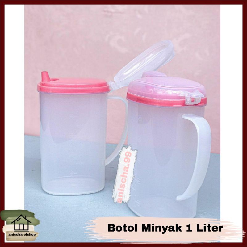 BOTOL TEMPAT MINYAK GORENG 1 LITER BAHAN PLASTIK TEBAL DAN MURAH