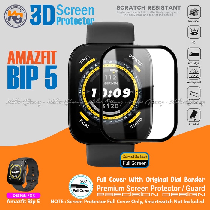 Anti Gores Pelindung Layar Full Screen Protector For Amazfit BIP 5 Amazfit Bip 5 Unity
