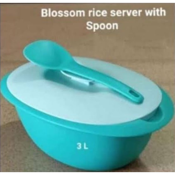 Blossom rice server 3L warna merah/toska Tupperware
