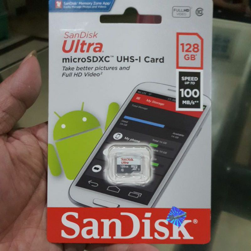 MEGA SALE memory sandisk micro SD Card cl10 speed 100mbps 128 giga memori hp 128 GB 128G