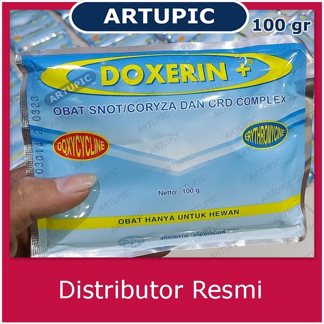IJ48US Doxerin Plus 100 gram Obat Unggas Ayam Snot Coryza CRD Pernafasan Complex Mensana Artupic