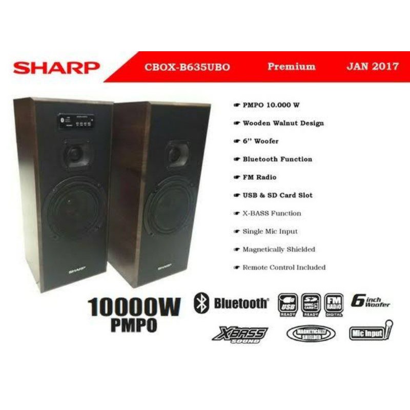 Speaker Active Sharp CBOX-635UBO (Bluetooth)