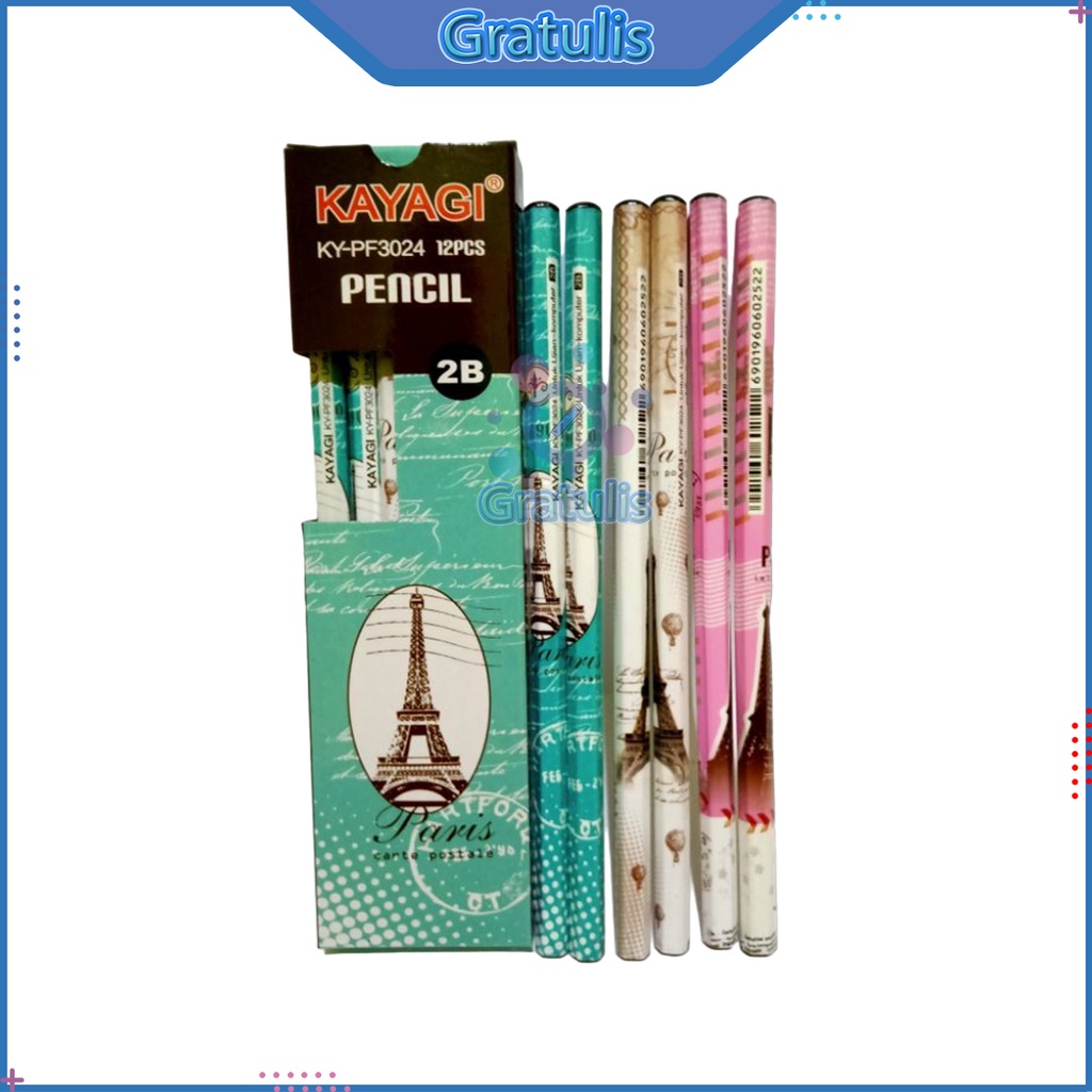 

PENSIL 2B 1 PACK KAYAGI [KY-PF3024/12 PCS] / PINSIL PENGSIL PENCIL KARAKTER LUCU IMUT MURAH 1 PAK