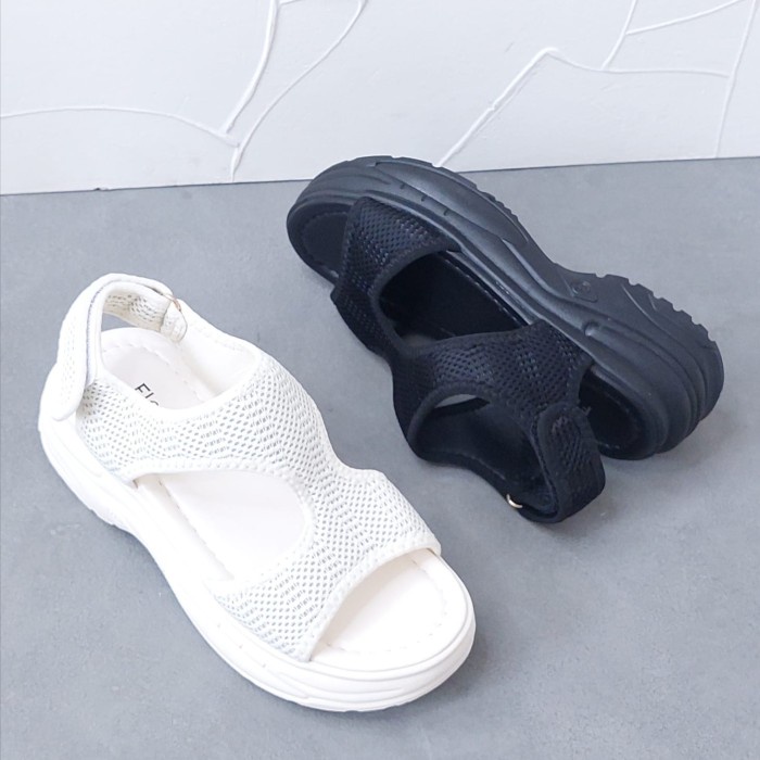 [KIA] Fleurette| Sepatu Sendal Wanita |BERLIN - Hitam, 36