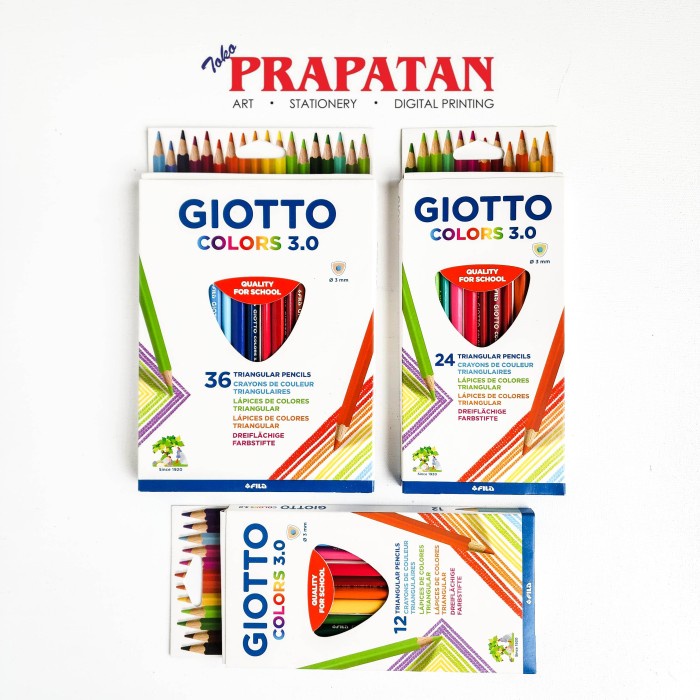 

Pensil Warna Giotto Color Pencil 3.0 Triangular set - 12c