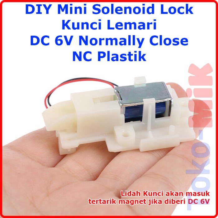 

DIY Mini Solenoid Lock Electric Kunci Lemari Kabinet Selenoid NC DC 6V GT27