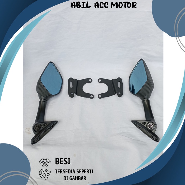 BRACKET SPION XMAX CONNECTED SPION R25 KACA BIRU PANJANG  PENDEK - + SPION PENDEK