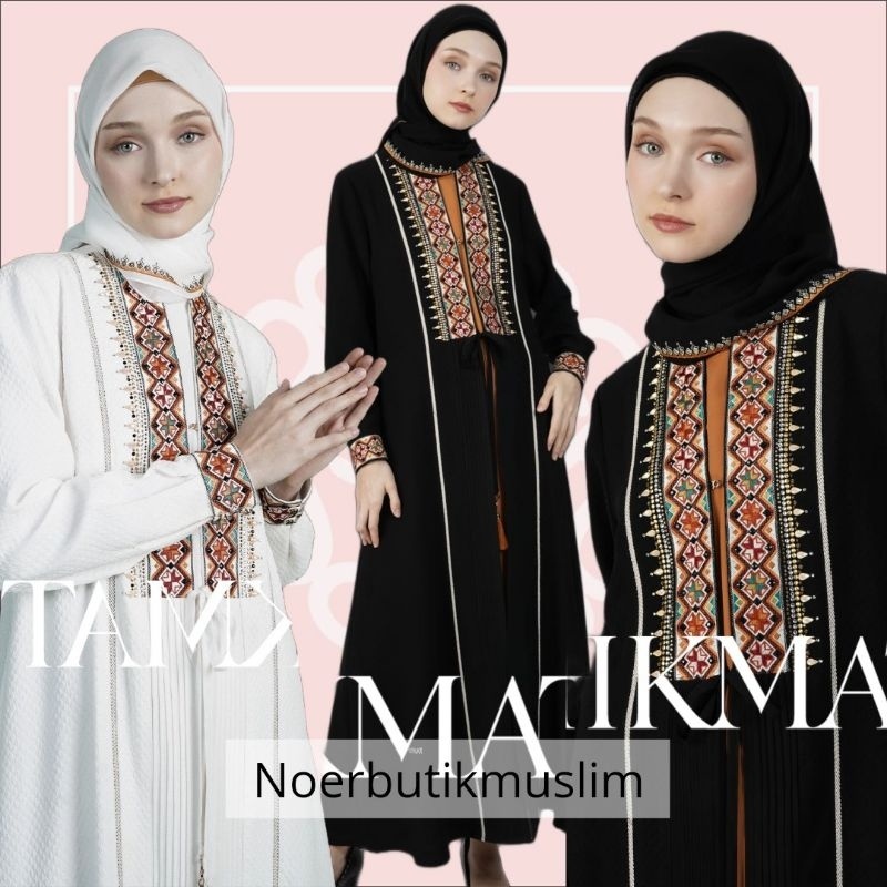 Hikmat Fashion Original A2267 Abaya Hikmat  noerbutikmuslim  Gamis lebaran 2023 Gamis Mewah  Gamis P