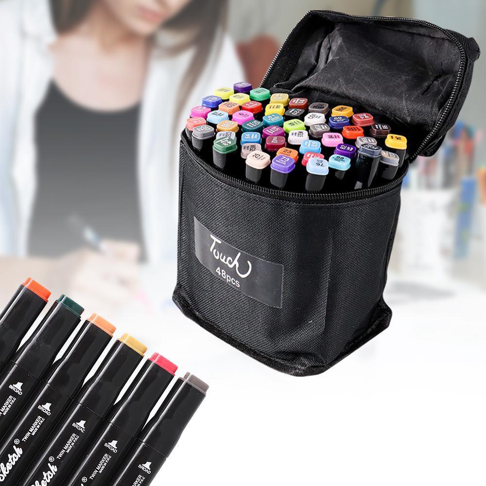 

Alat Tulis TOUCH Spidol Dual Side Fine Art Brush Art Marker Set 48 Warna - CY-006 - Black Viral Terlaris Viral