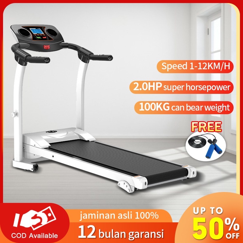 JF Treadmill Elektrik Tredmil Listrik 2.0 HP Mesin Alat Lari Olahraga Gym Fitness Cardio 042-3