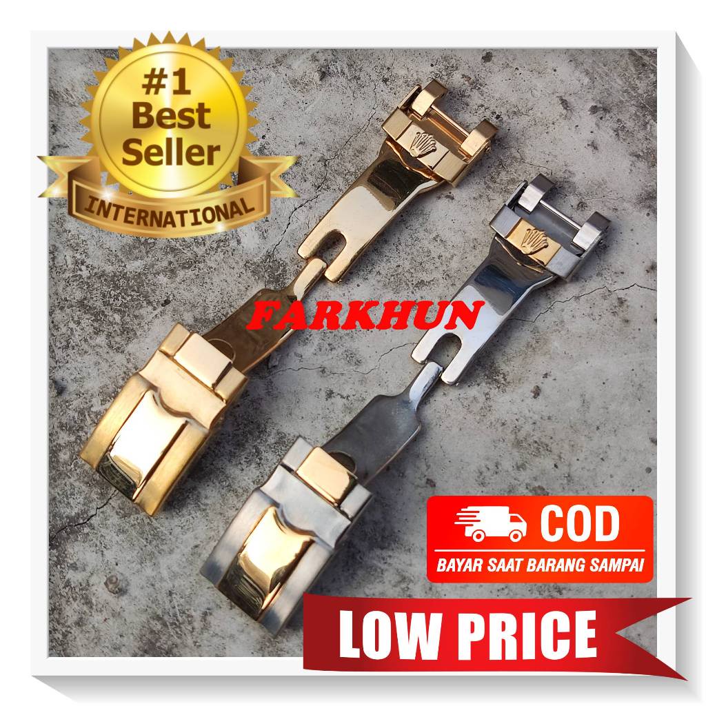 TERBAIK STAINLESS BUCKLE ENGSEL 20 MM ROLEX DAYTONA GMT SUBMARINER PENGAIT STRAP DEPLOYMENT CLASP BA