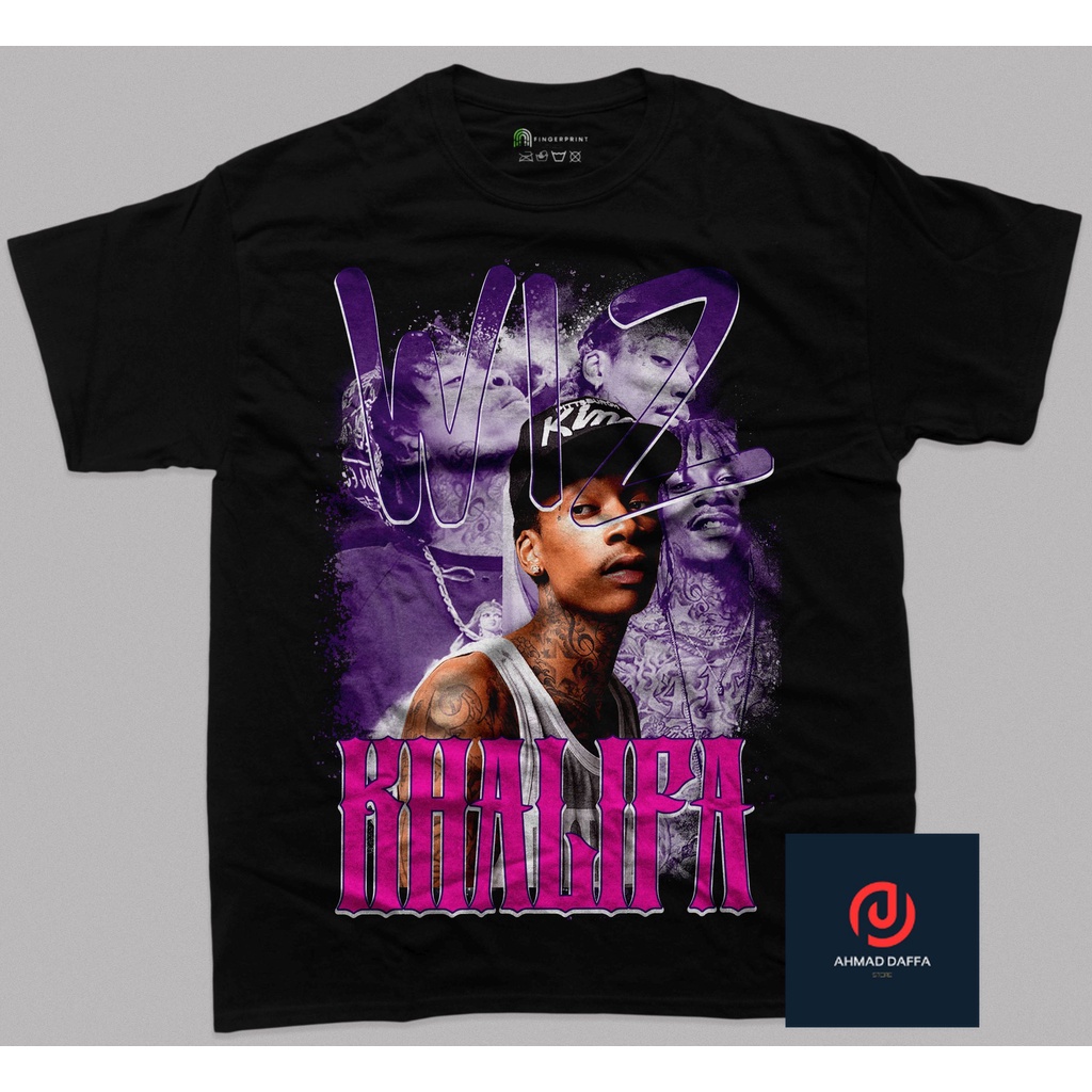 VINTAGE - Wiz Khalifa T-Shirt - Baju - Kaos - Baju Kaos Vintage - Cotton Combed 24s