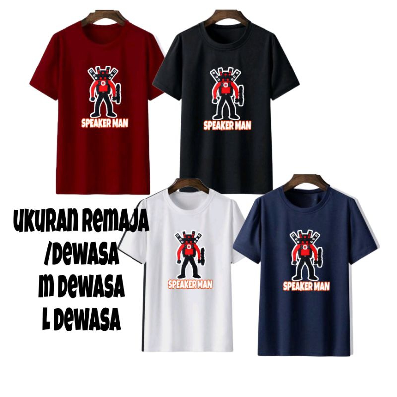 LILISHOP baju kaos cowok remaja/dewasa anak tanggung gambar speaker man