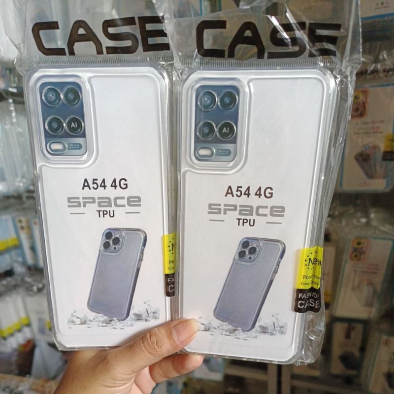 Case Clear Space Bening OPPO A54 Casing Transparan Pelindung Camera