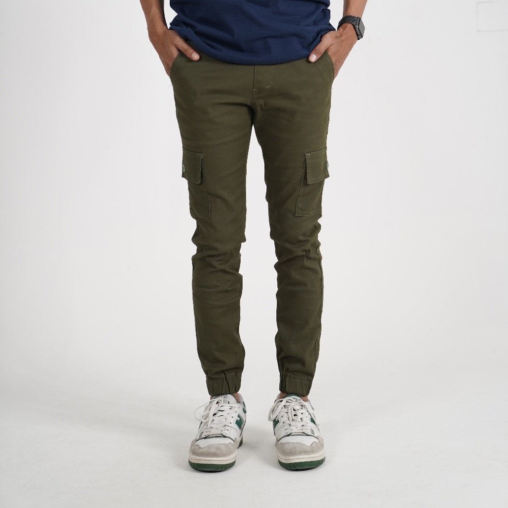 Fairgoods Celana CARGO JOGGER Long Pants Olive