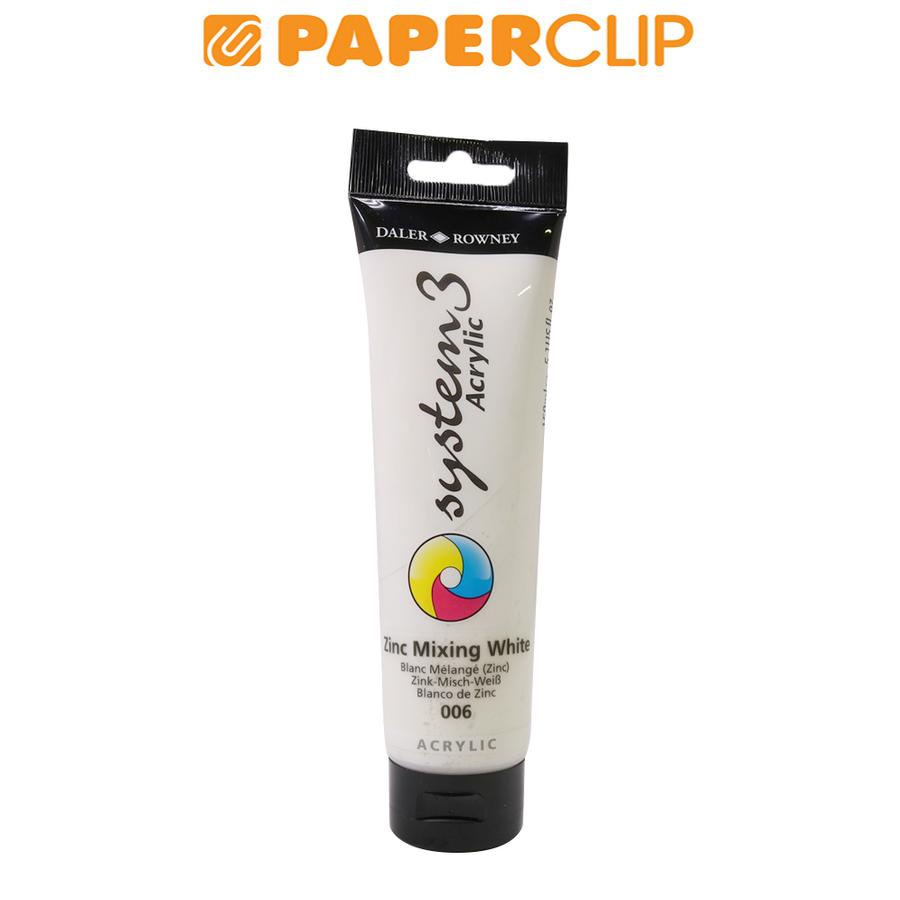 

ACRYLIC COLOR DALER ROWNEY SYSTEM3 150ML 129150006 ZINC MIXING WHITE