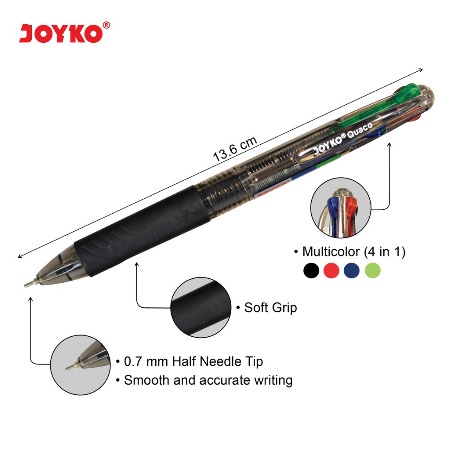 

Pen Pena Ballpoint JOYKO Pulpen 4 warna Bp 213