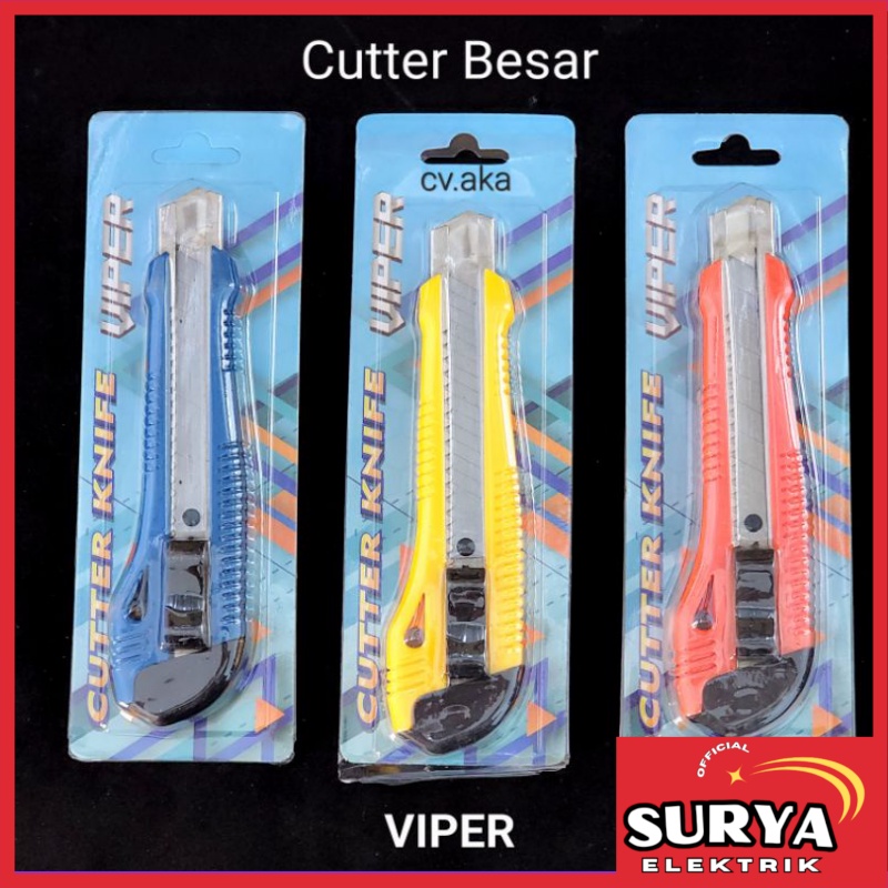 

Cutter Knife VIPER Pisau Kater Bonus Refill isi Cuter