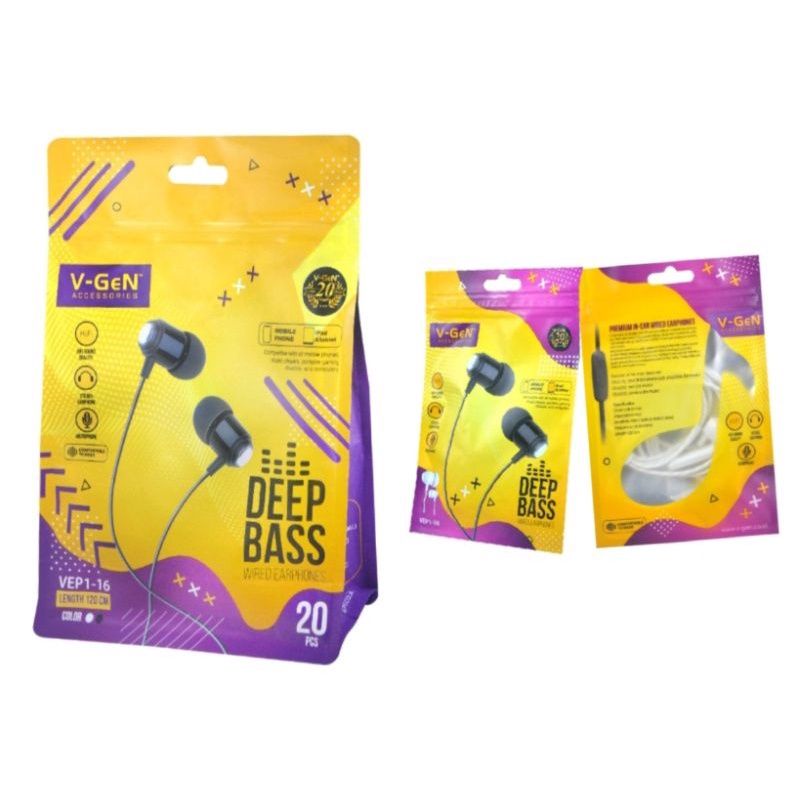 V-GEN Earphone Handsfree VEP1-16 Stereo