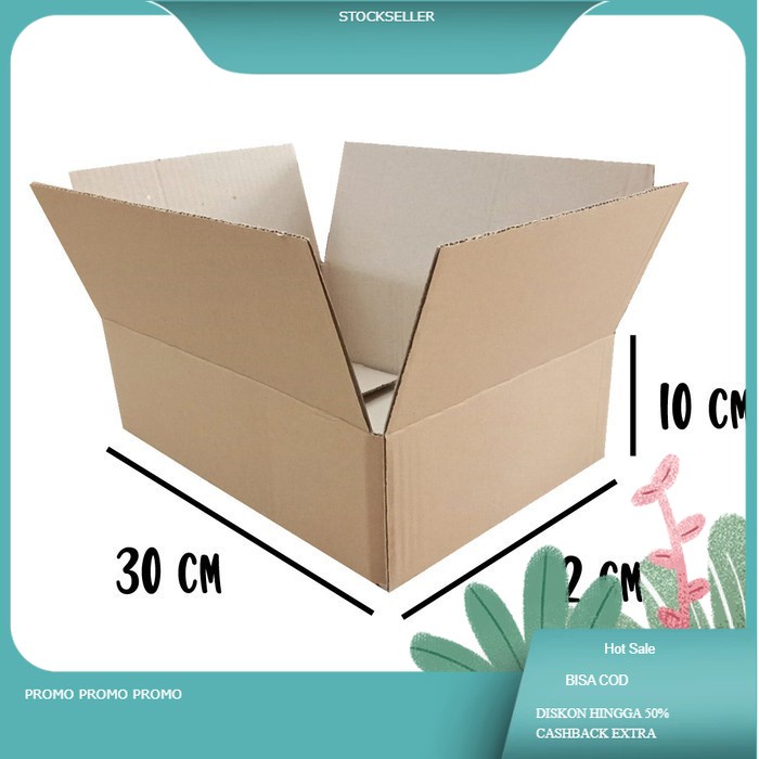 

Kardus / Box / Karton Packing Polos Tebal Uk. 30 x 22 x 10 cm