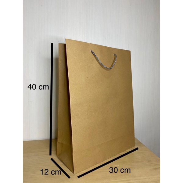 NEEDS By NL Paper bag Polos Coklat Besar 30x12x40