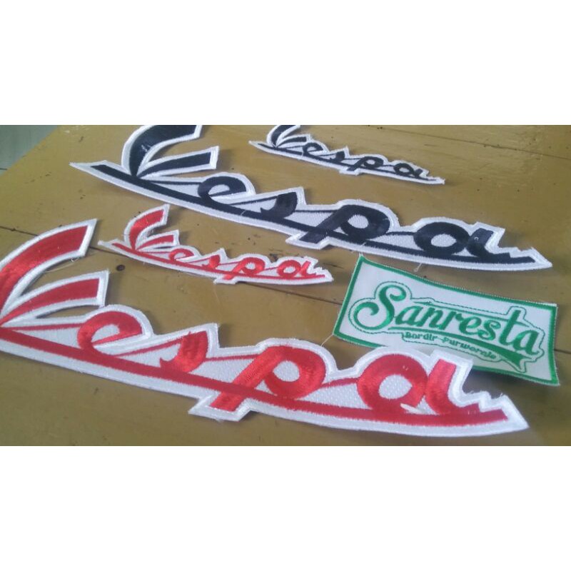 Bordir Bordir Patch/Emblem Bordir VESPA besar kecilbisa pesan satuan