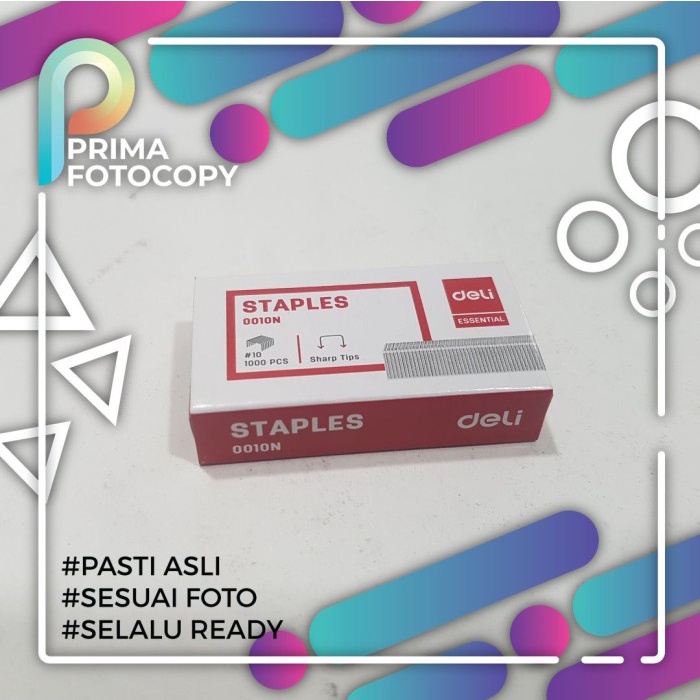 

Deli Isi Stapless NO.10 / Isi Staples Kecil Murah / Hekter/ Jegregkan