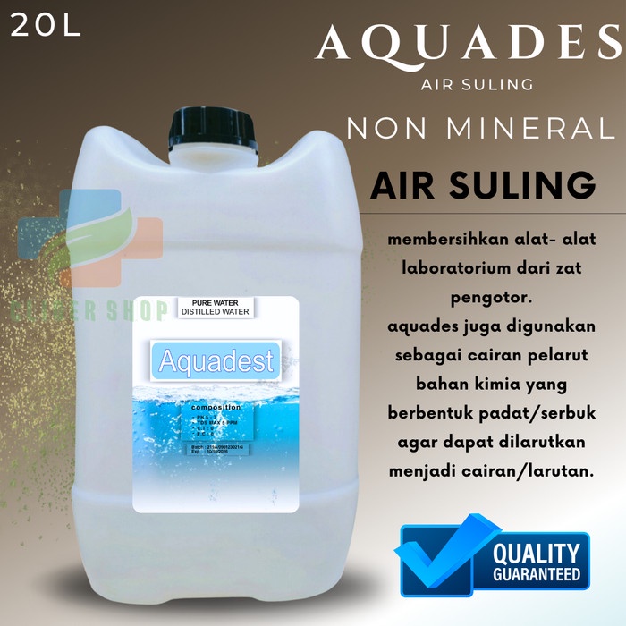 Aquadest / aquadest 20 liter aquades 20 liter ph food air suling