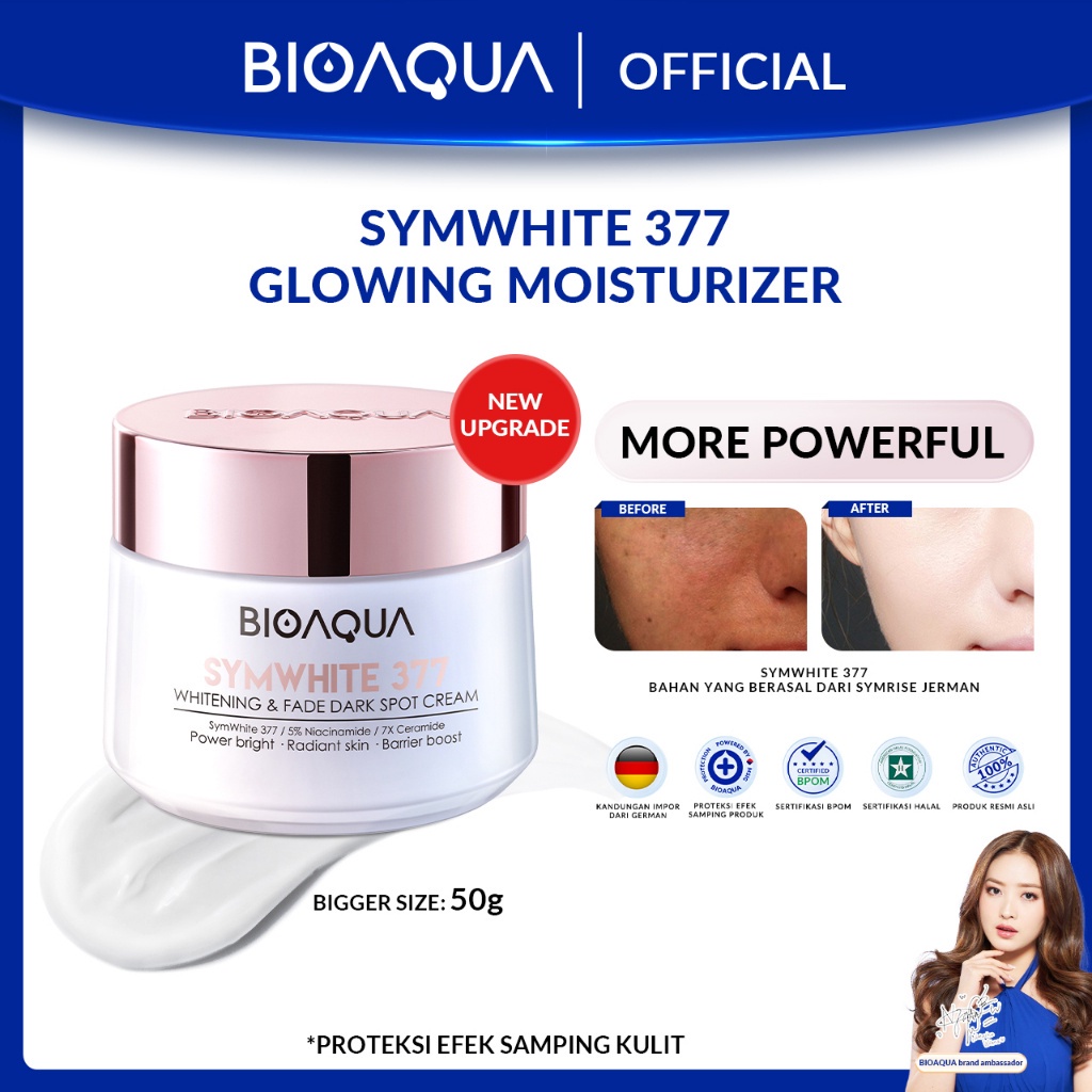 COD BIOAQUA Moisturizer SymWhite 377 Cream Pemutih Wajah 50g Krim Penghilang Flek Hitam Di Wajah Whi