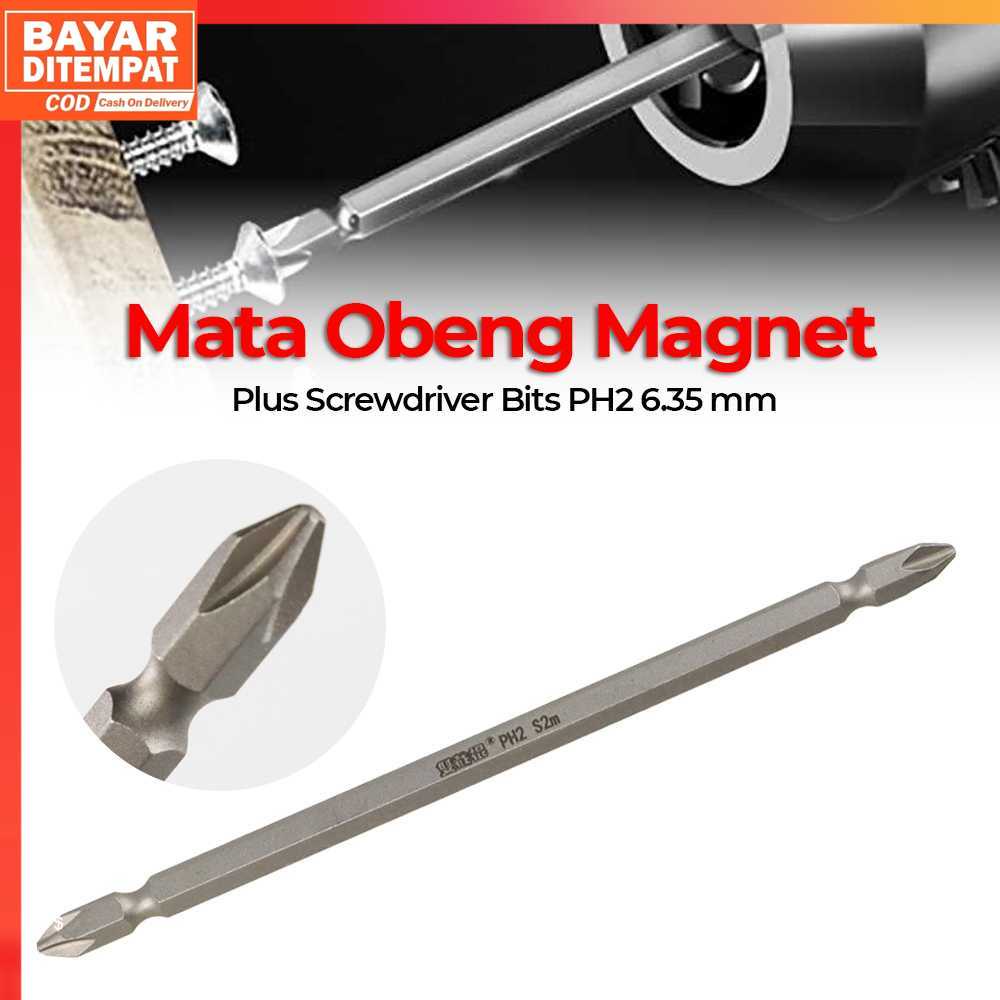 ( 100 ORI ) OUSHENGLI Mata Obeng Magnet Obeng Plus Screwdriver Bits PH2 6.35 mm - S2PH2