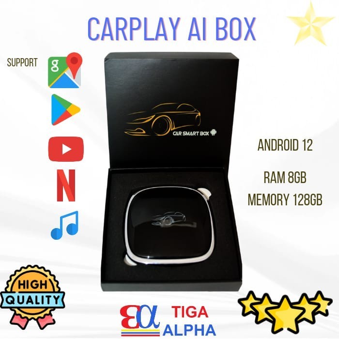 Carplay AI Box: 8GB RAM + 128GB MEMORY (ANDROID 12)
