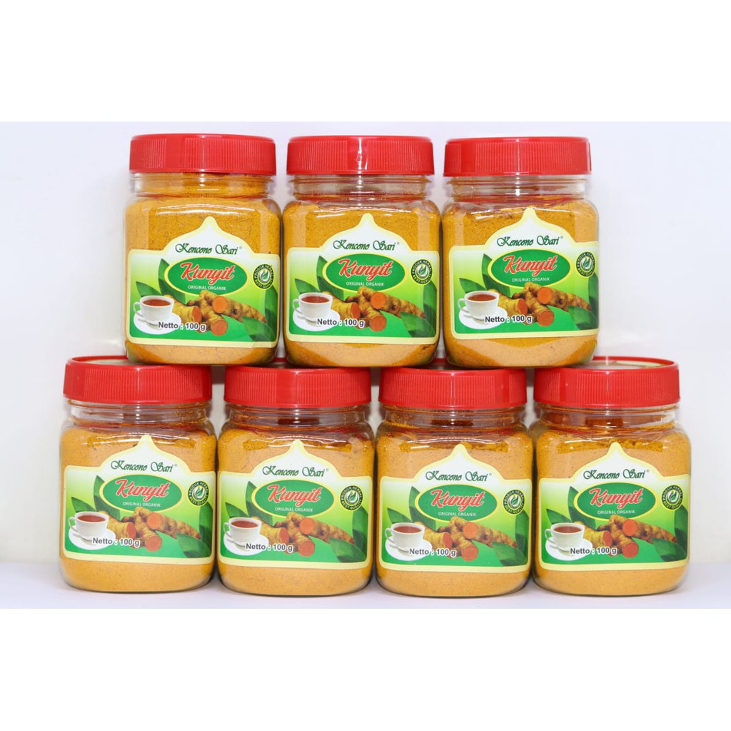 

( COD ) Kunyit Bubuk Original Organik Kencono Sari 100gram Asli Original Mengobati maag pada lambung, Melancarkan haid, Membantu menurunkan berat tubuh dll Termurah Jamu Herbal