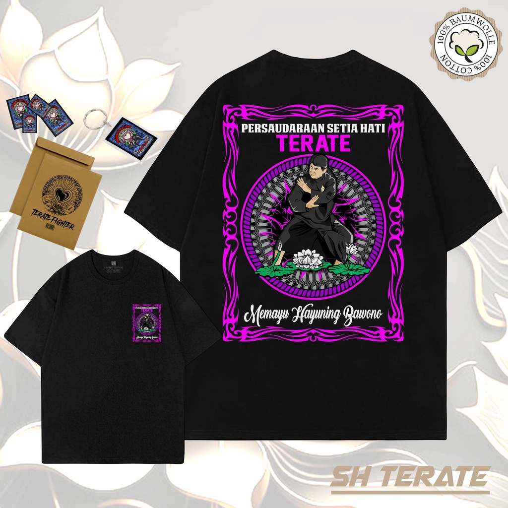 Kaos  PSHT Setia Hati Terate PSHT-CAKRA-PURPLE Kaos PSHT 1922 Raja tega Srikandi SH