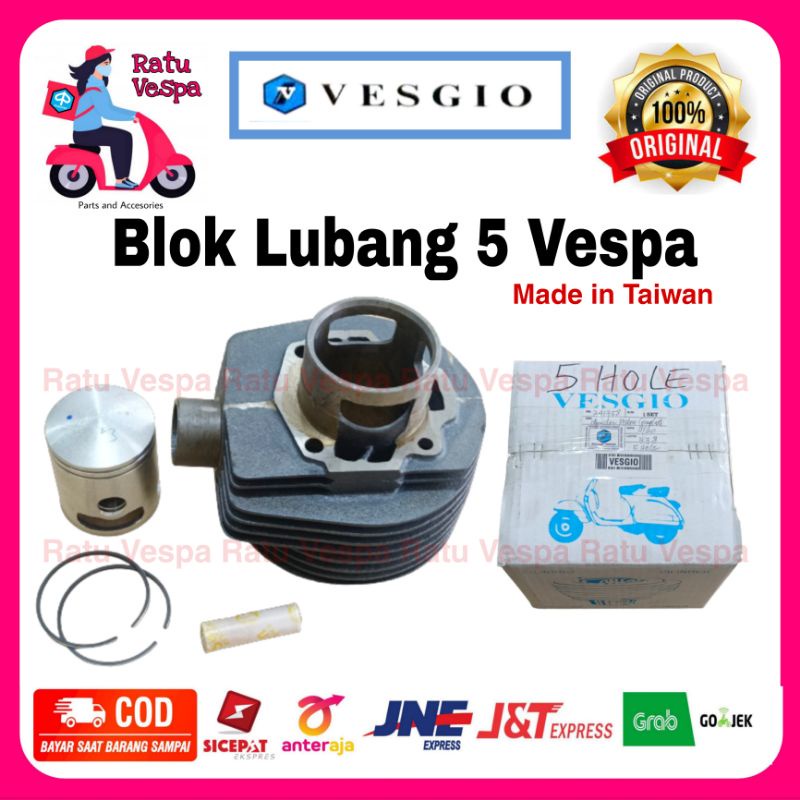 Blok Seher Lubang 5 VESPA PX Strada Excel import Taiwan VESGIO