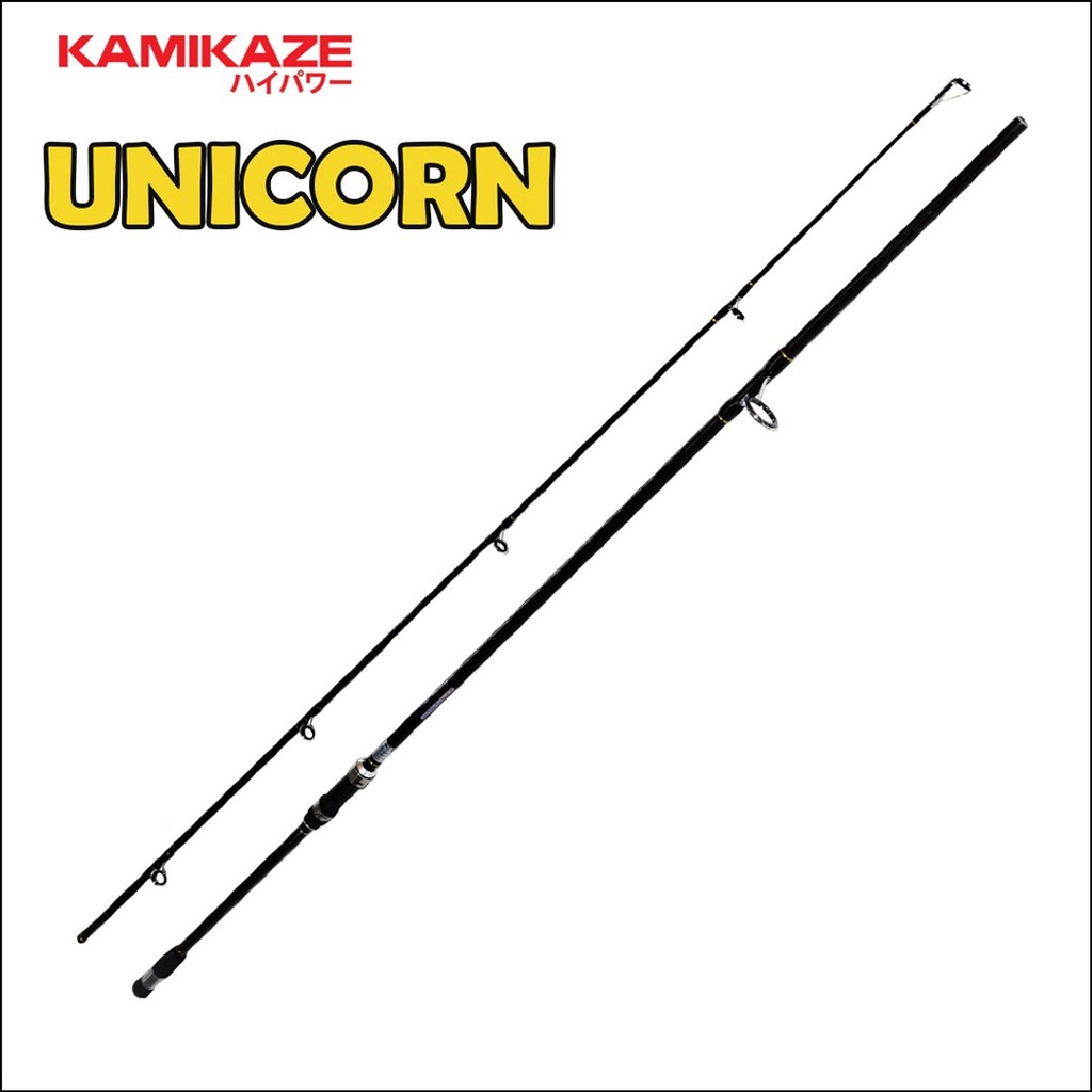 KAMIKAZE Joran Spinning UNICORN 300CM - 390CM Carbon Hollow Ringan Sambung 2 Mid Joint Japan Style U