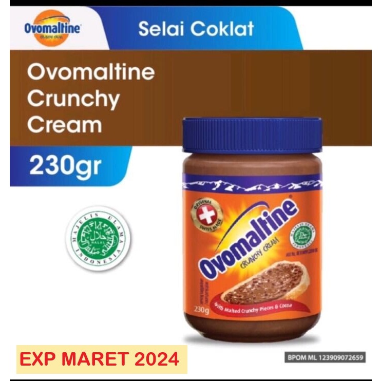 

COD Ovomaltine Crunchy Cream 230 gr Selai Coklat Renyah Manis Murah Lezat