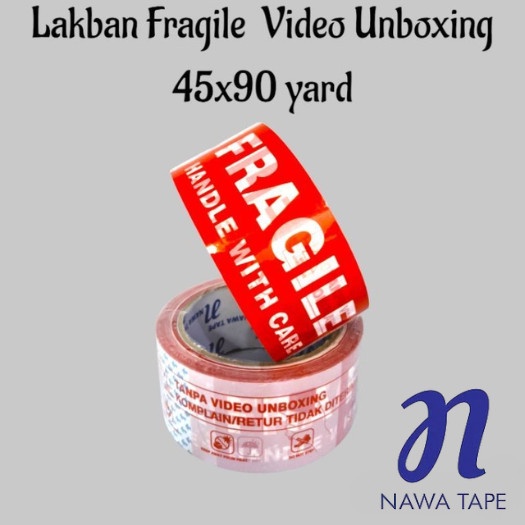 

Lakban Nawa Tape Fragile Unboxing 45m x 90 Yard Kemasan 1 Dus