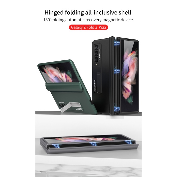 Casing ORIGINAL Samsung Fold 3 Fold3 5G KickStand Magnetic Case