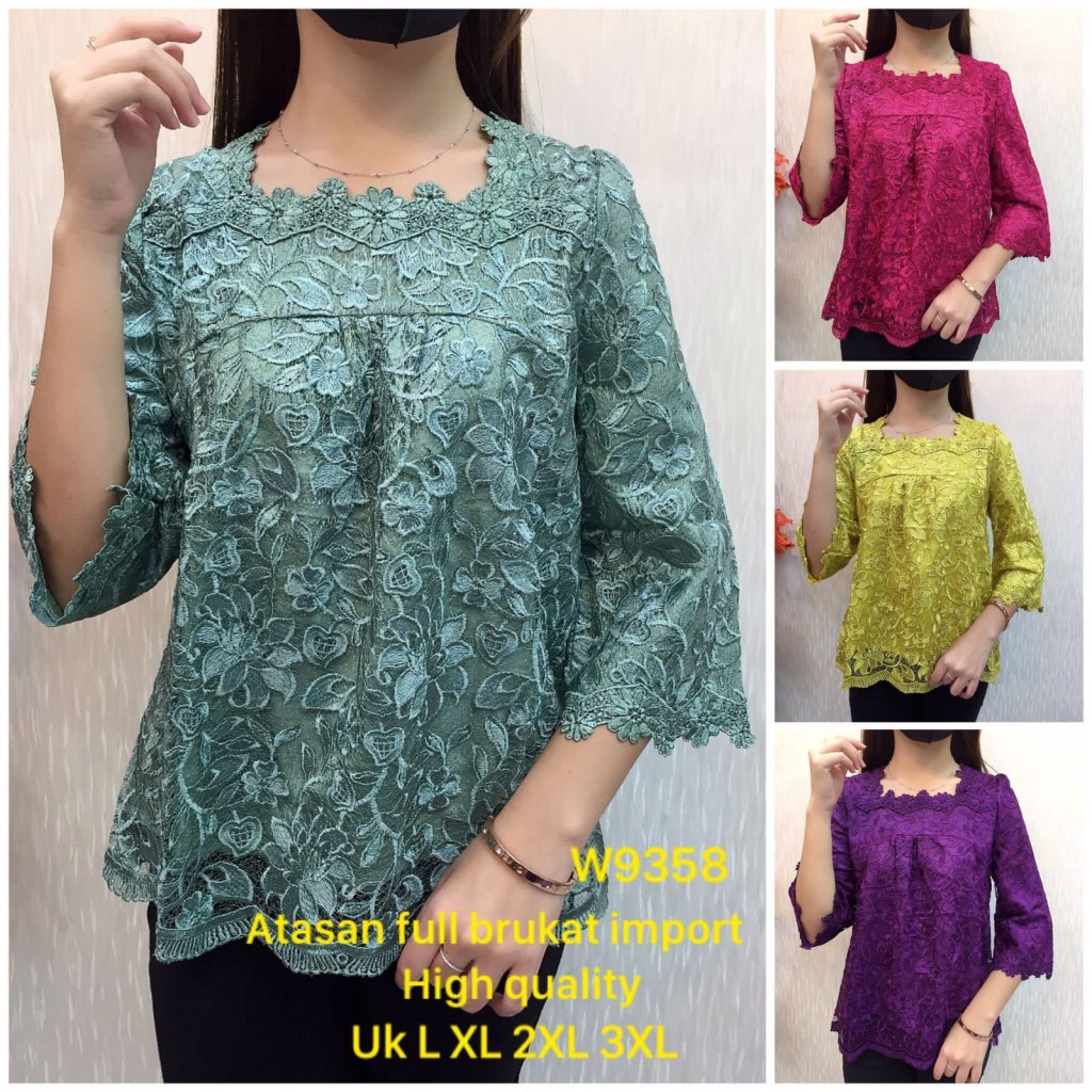 CHIBI Blouse Brokat Wanita 9358